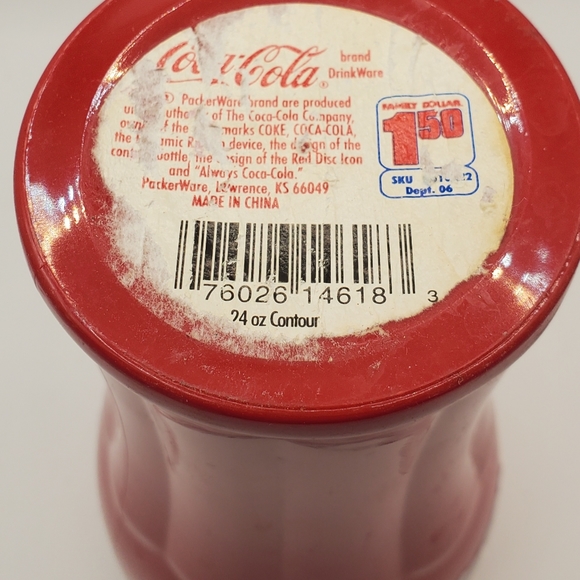 VINTAGE - Coca Cola Plastic Cups Set Of 5 Collectables - Clear And Red As Is - Picture 5 of 10